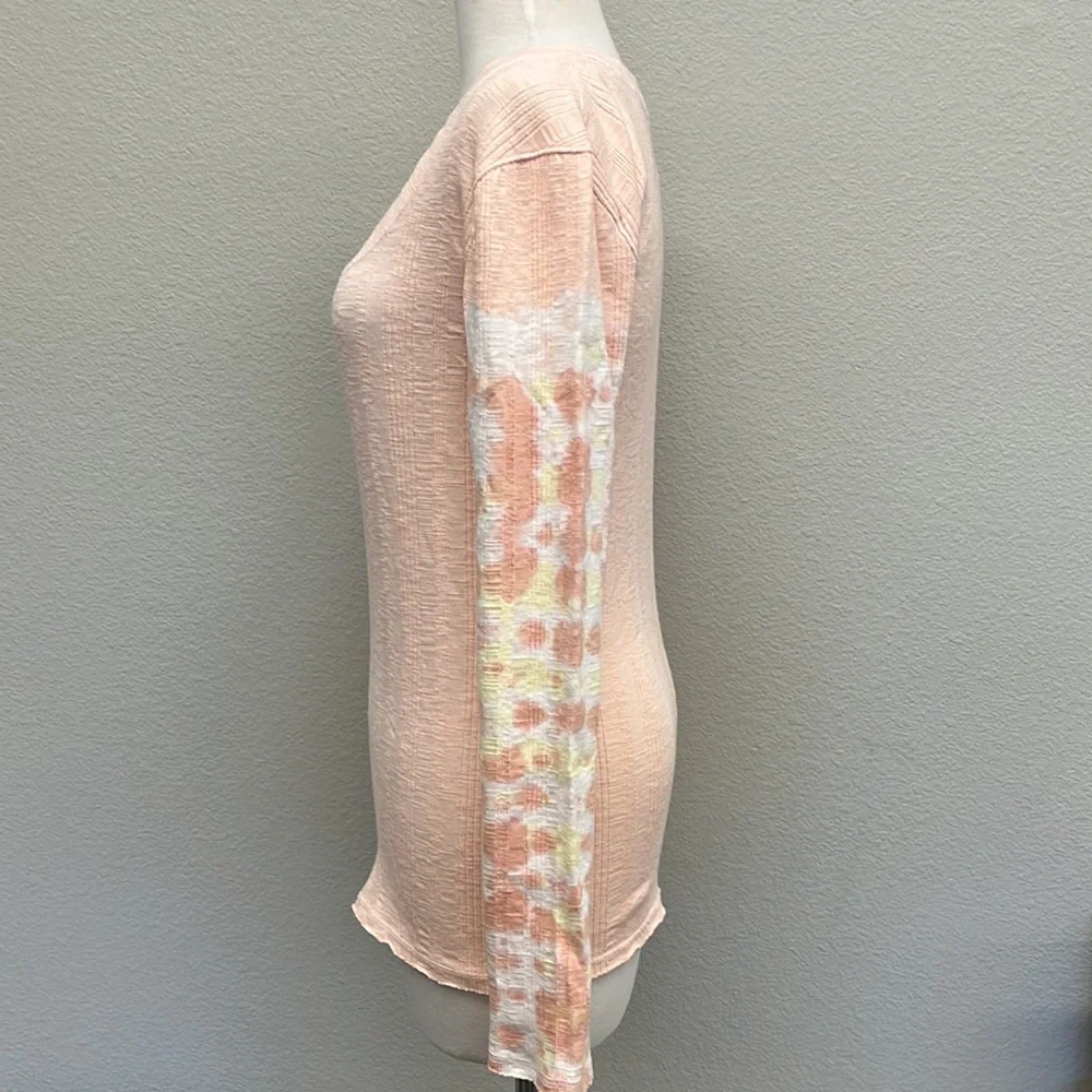 Free People Big Sur Ribbed Tie Dye Long Sleeve Top - Picture 6 of 13